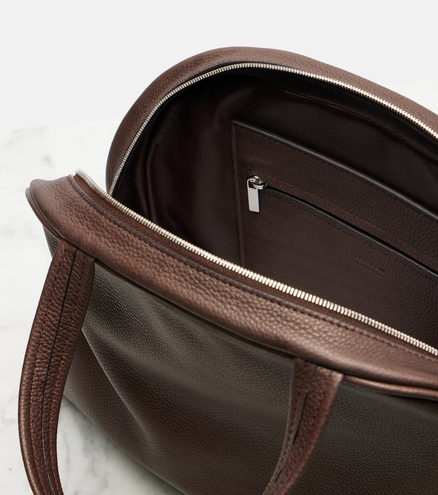 Soft leather top-handle bag