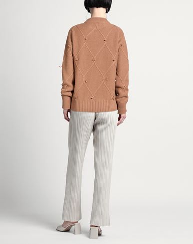 N. o.w. Andrea Rosati Cashmere Woman Sweater Camel Size M Wool, Viscose, Cashmere, Nylon