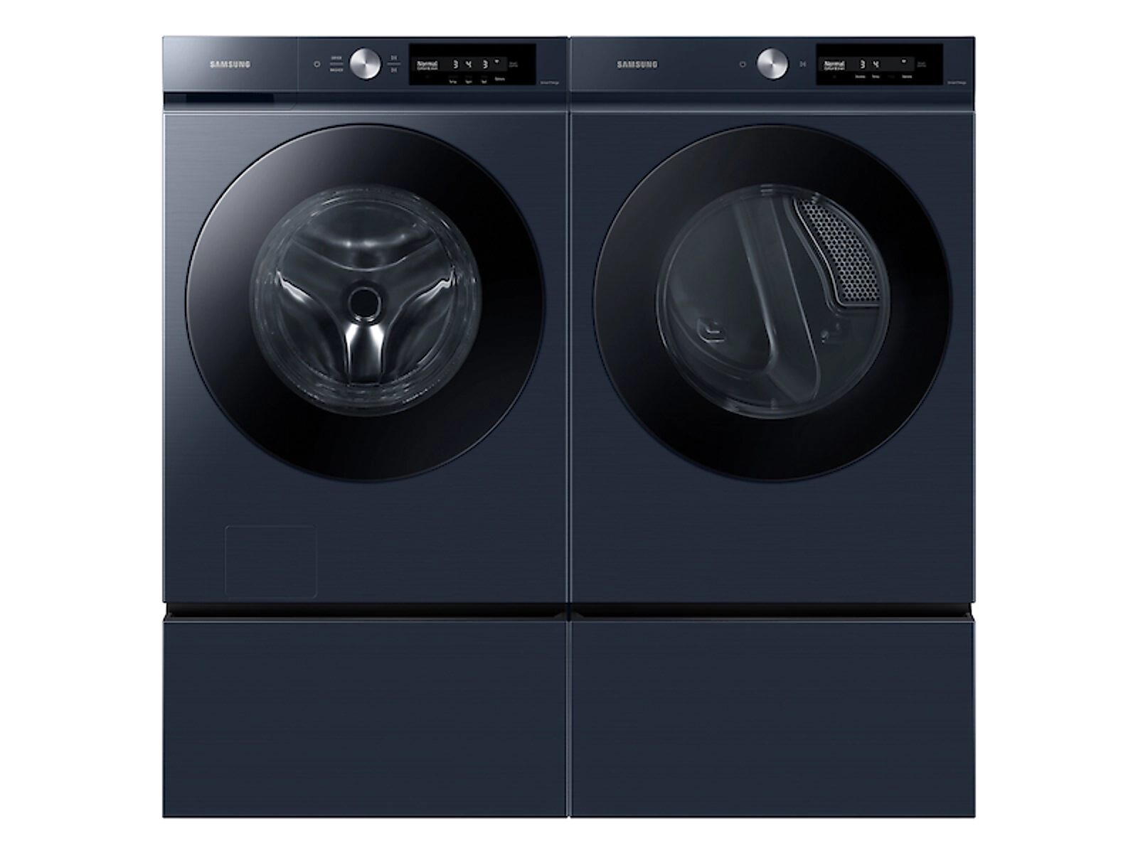 Bespoke 4.6 cu. ft. Large Capacity Front Load Washer with Super Speed Wash and AI Smart Dial in Brushed Navy Blue(WF46BB6700ADUS)