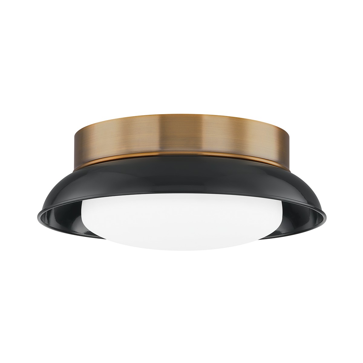 Patina Brass Two Light Flush Mount from the Arnie Collection