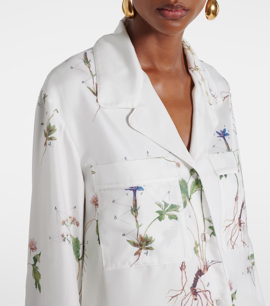 Floral printed silk shirt