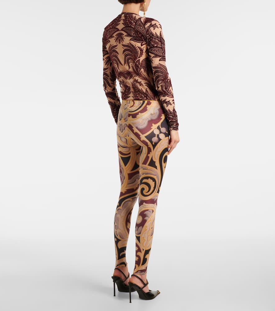 X Etro Baroque paisley leggings
