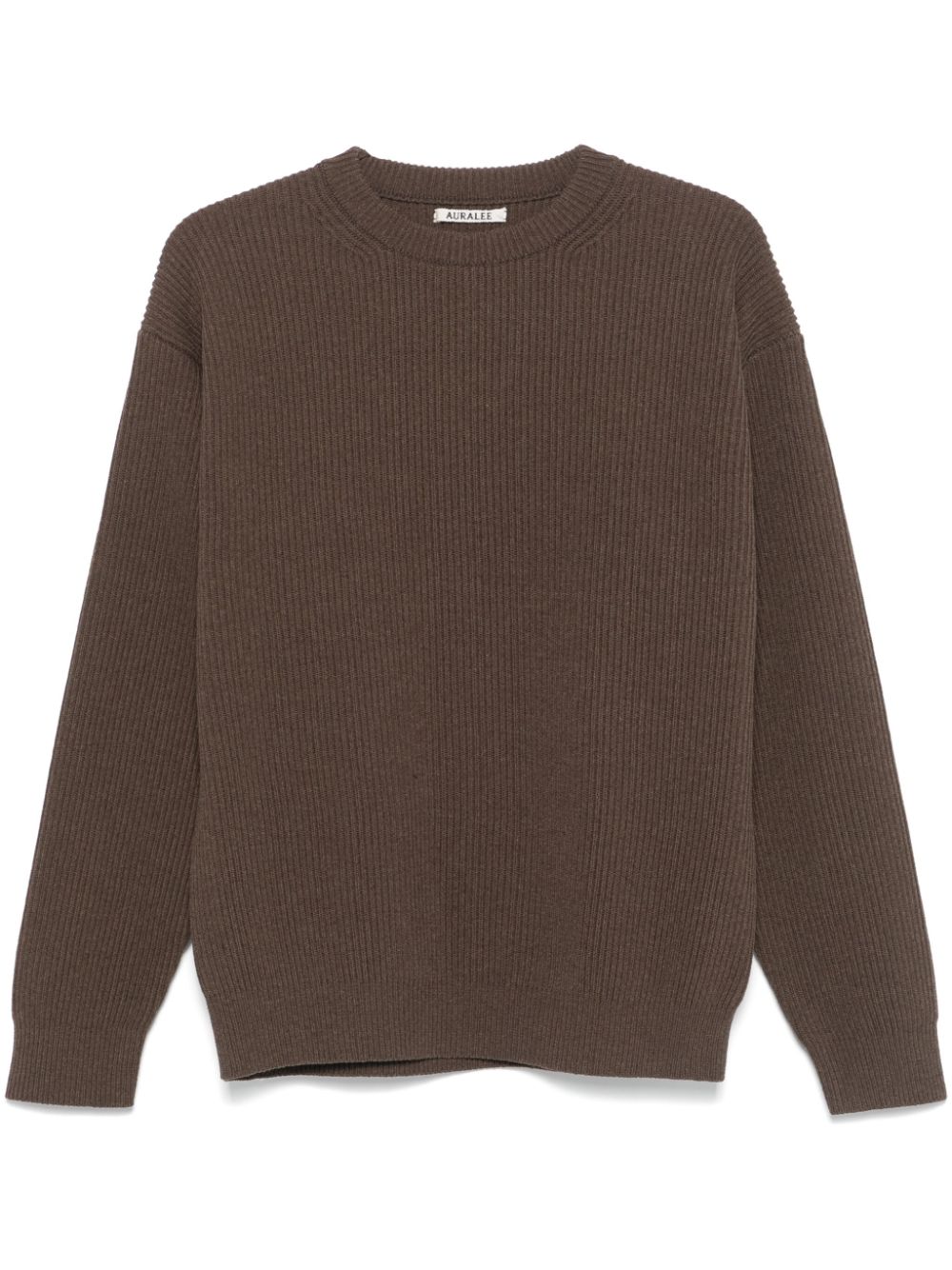 Ribbed-knit wool sweater - Black
