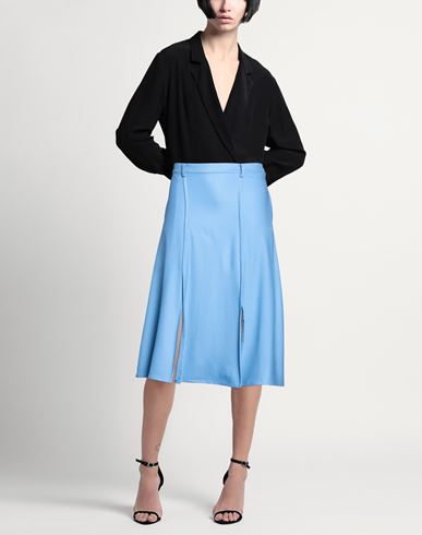 Woman Midi skirt Slate blue Size 2 Wool, Elastane