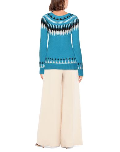 Woman Sweater Azure Size M Acrylic, Polyamide, Alpaca wool