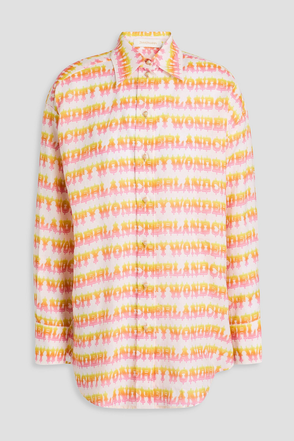 Printed ramie shirt