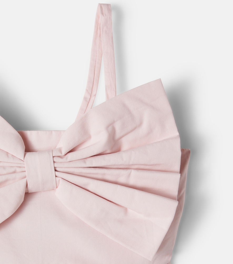 Caysi bow-detail cotton dress