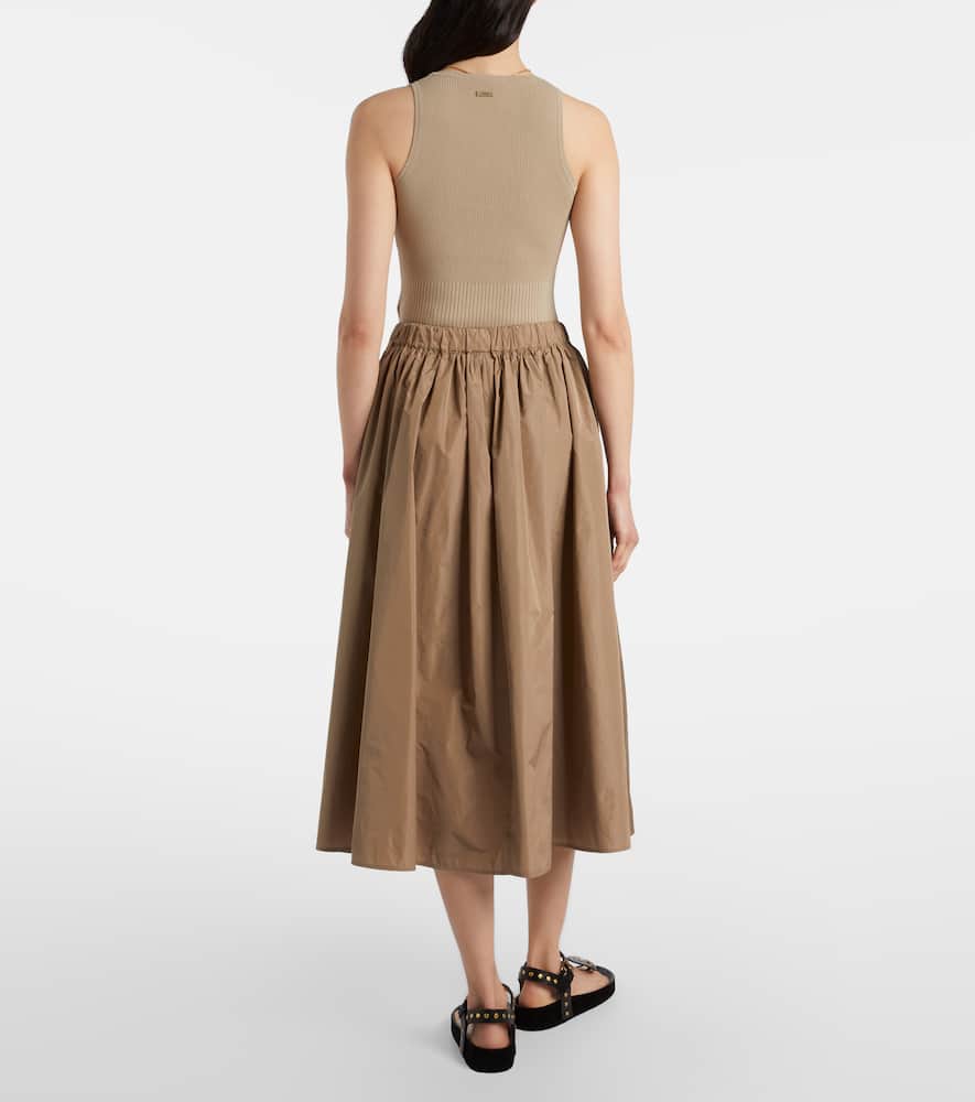 Lonza taffeta midi skirt