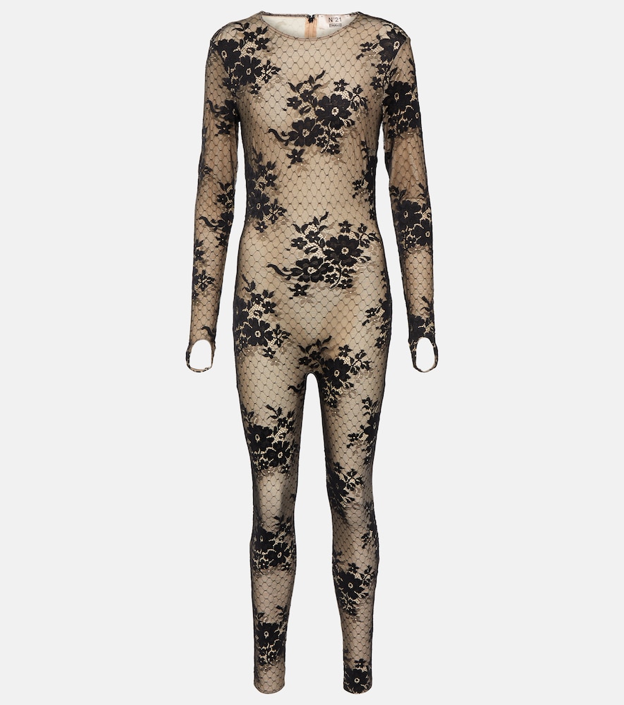 X N21 Pattie lace-paneled jumpsuit