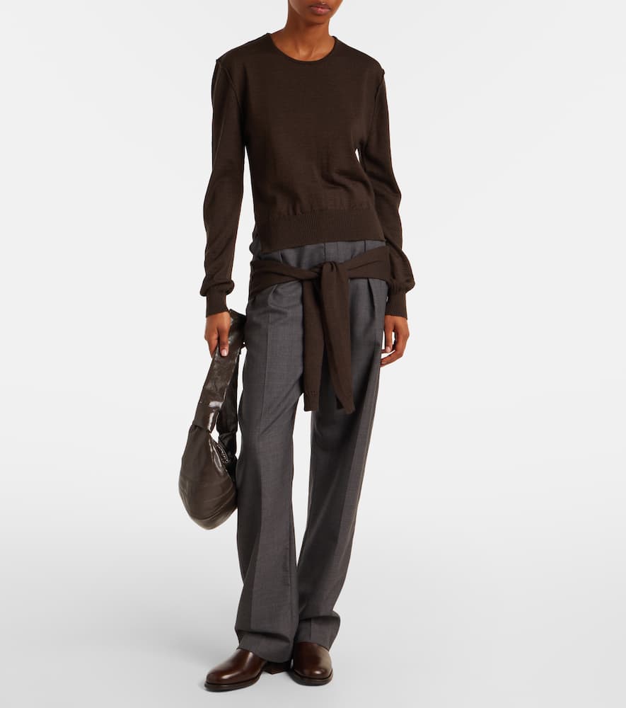 Trompe l'oeil wool-blend sweater