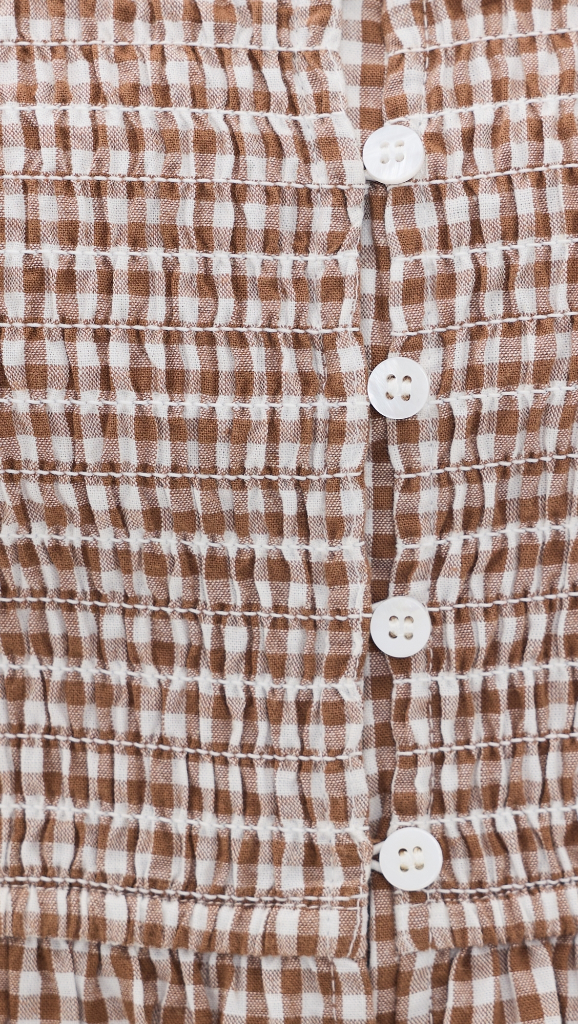 Celine Gingham Dress Mocha Mini Gingham
