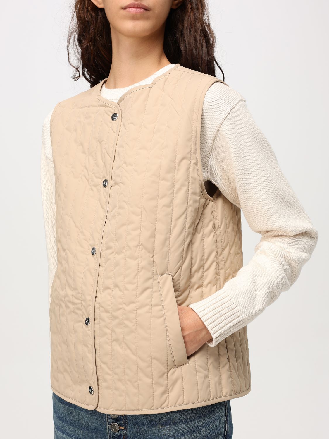 Coat Woman color Leather