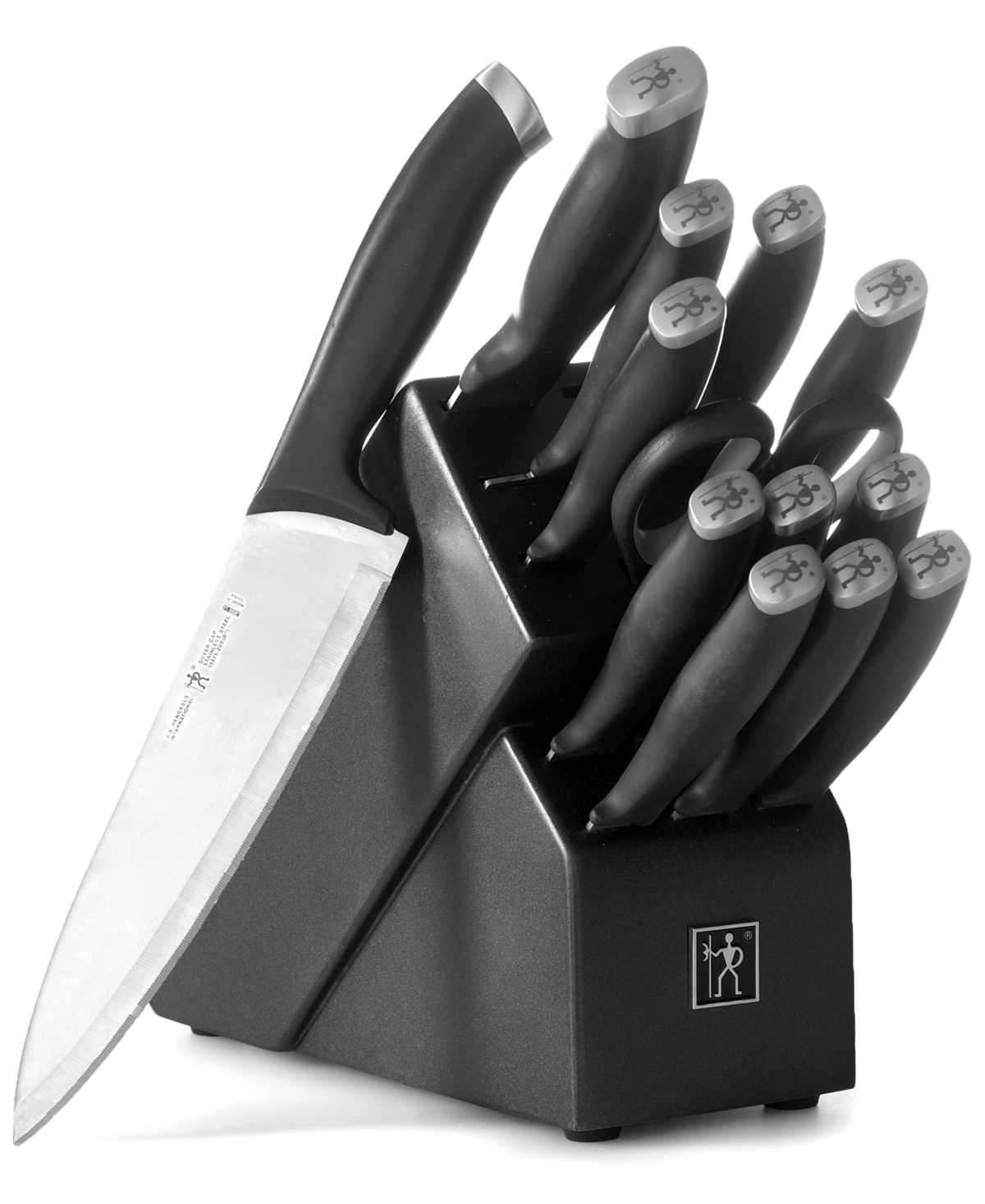 J.a International Silvercap 14 Piece Cutlery Set - BLACK