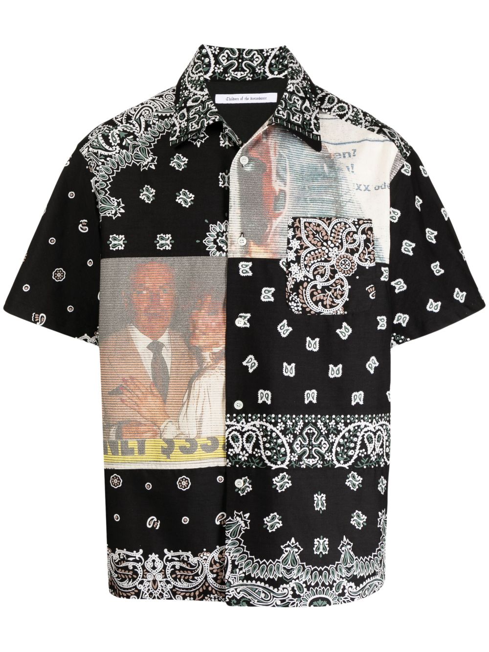 Bandana-print cotton shirt - Black