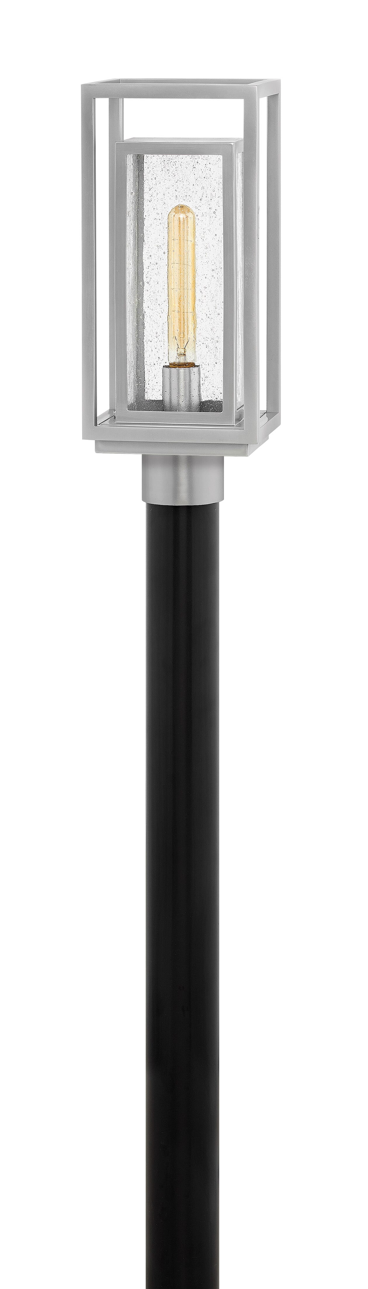 Satin Nickel LED Post Top Pier Mount from the Republic Collection