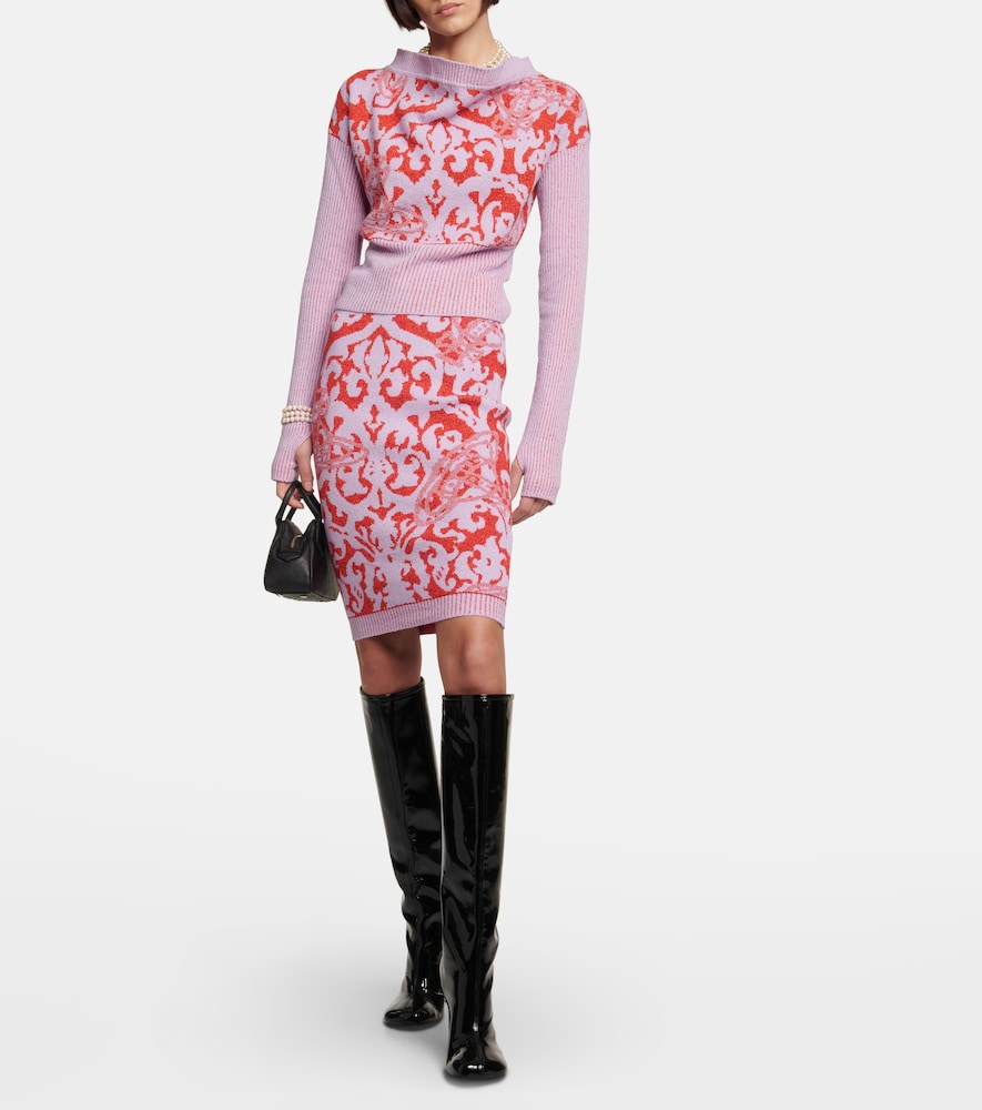 Vivienne Westwood Iron Orb jacquard midi skirt