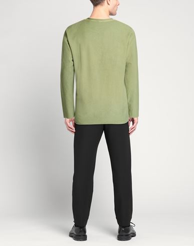 Man Sweatshirt Military green Size 42 Cotton, Elastane