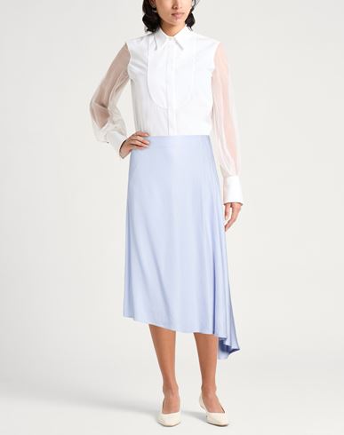 Woman Midi skirt Lilac Size 6 Viscose, Linen