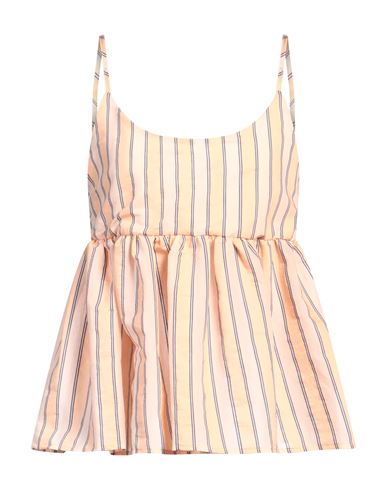 Woman Top Apricot Size S Cotton, Polyester