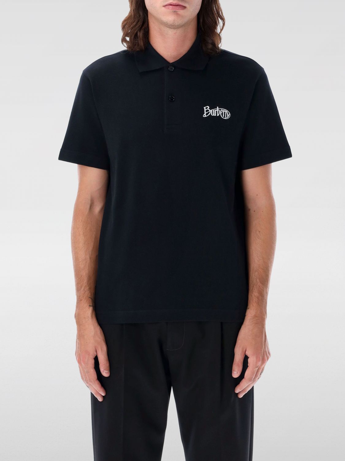 Cotton polo shirt - Black