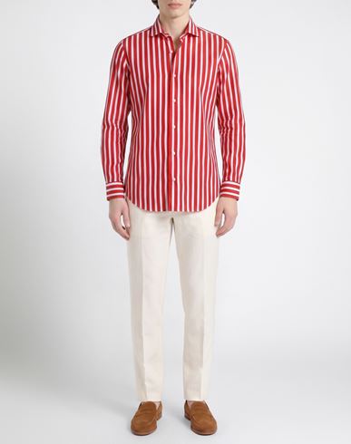 Man Shirt Red Size 16 Cotton