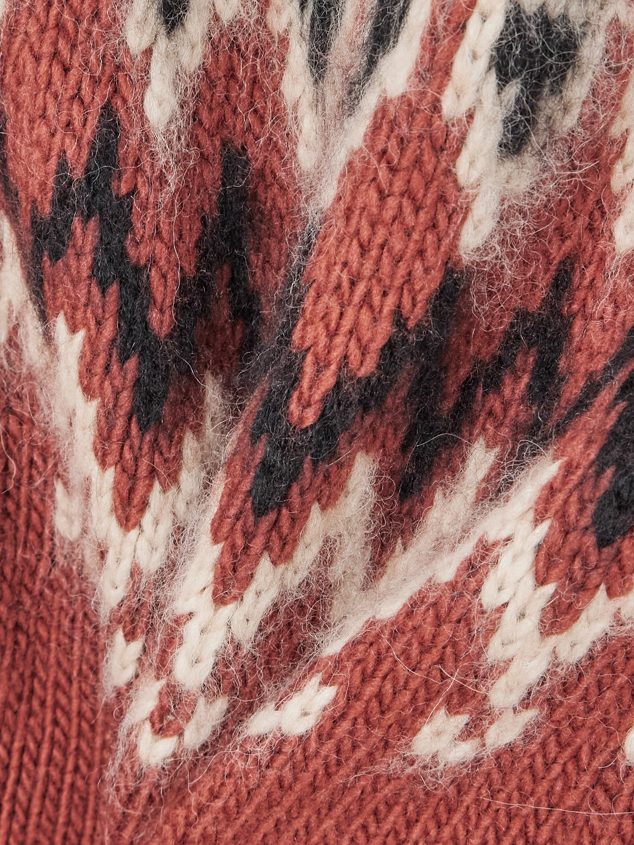 Clarke Fair Isle Wool-blend Cardigan - Burgundy