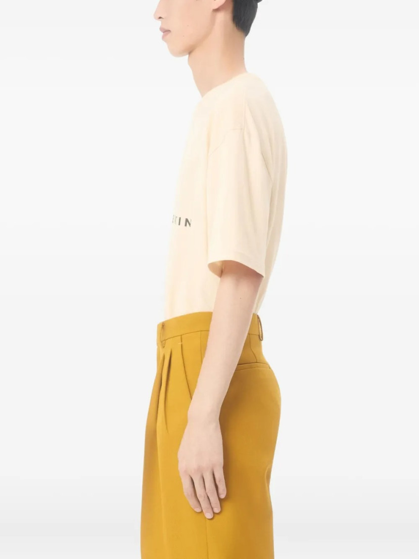 Valentino Cotton T-Shirt With Made In Valentino Print