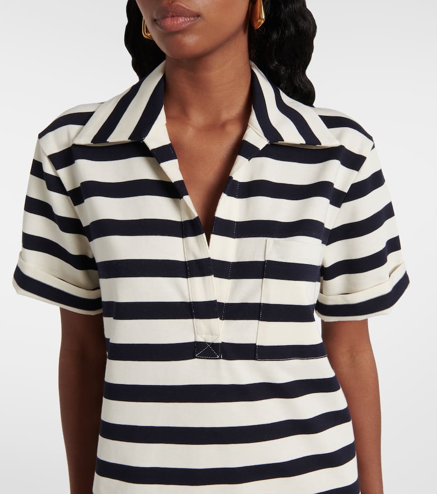 Cayden striped cotton polo dress