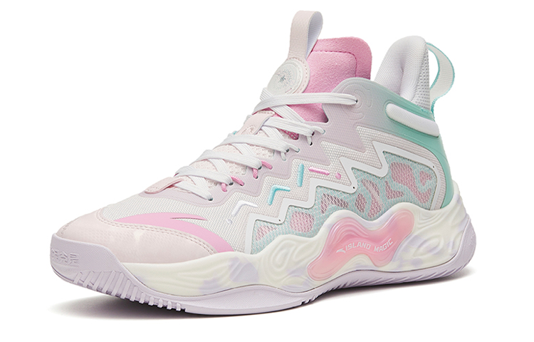 Magic Cement Bubble Outfield Basketball Shoes 'White Pink'