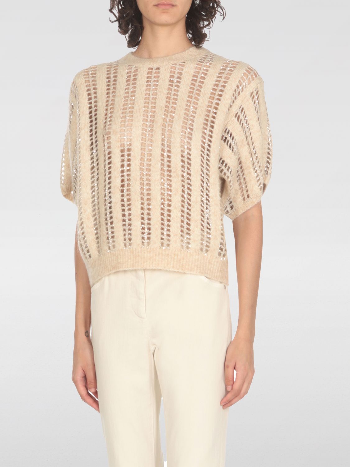 Open-knit jumper - Neutrals