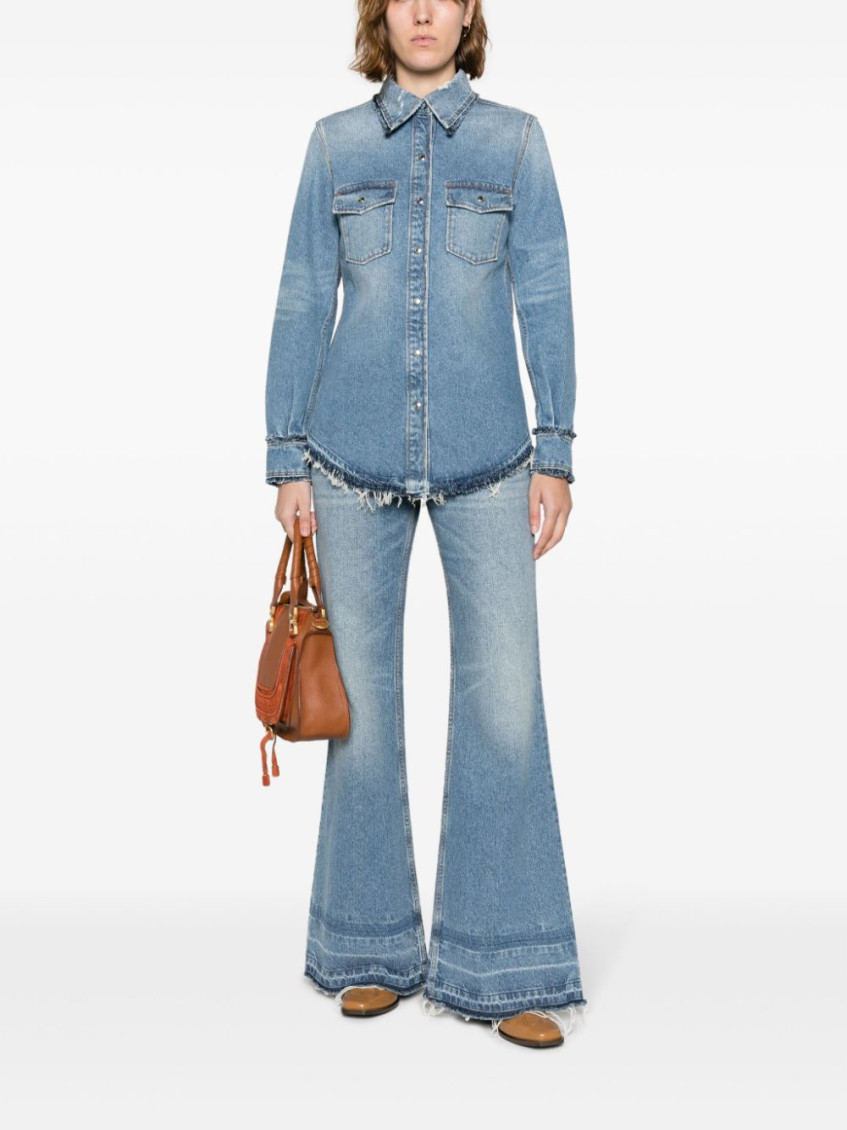 Frayed Edge Denim Shirt
