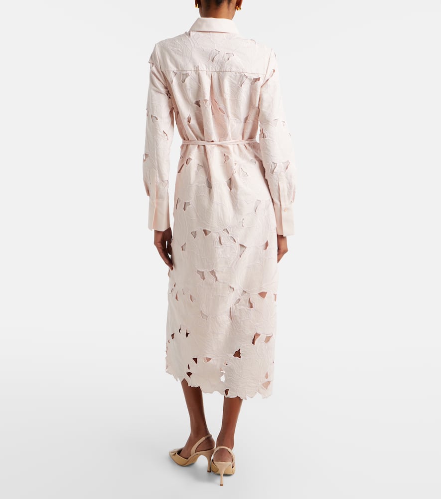Guipure lace shirt dress