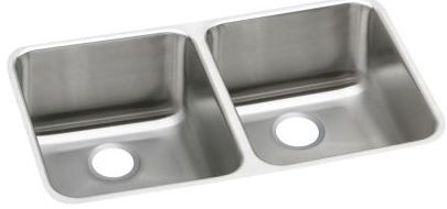 Elkay Gourmet Collection Lustertone Collection Undermount Stainless Steel Sink ELUH311810RDBG