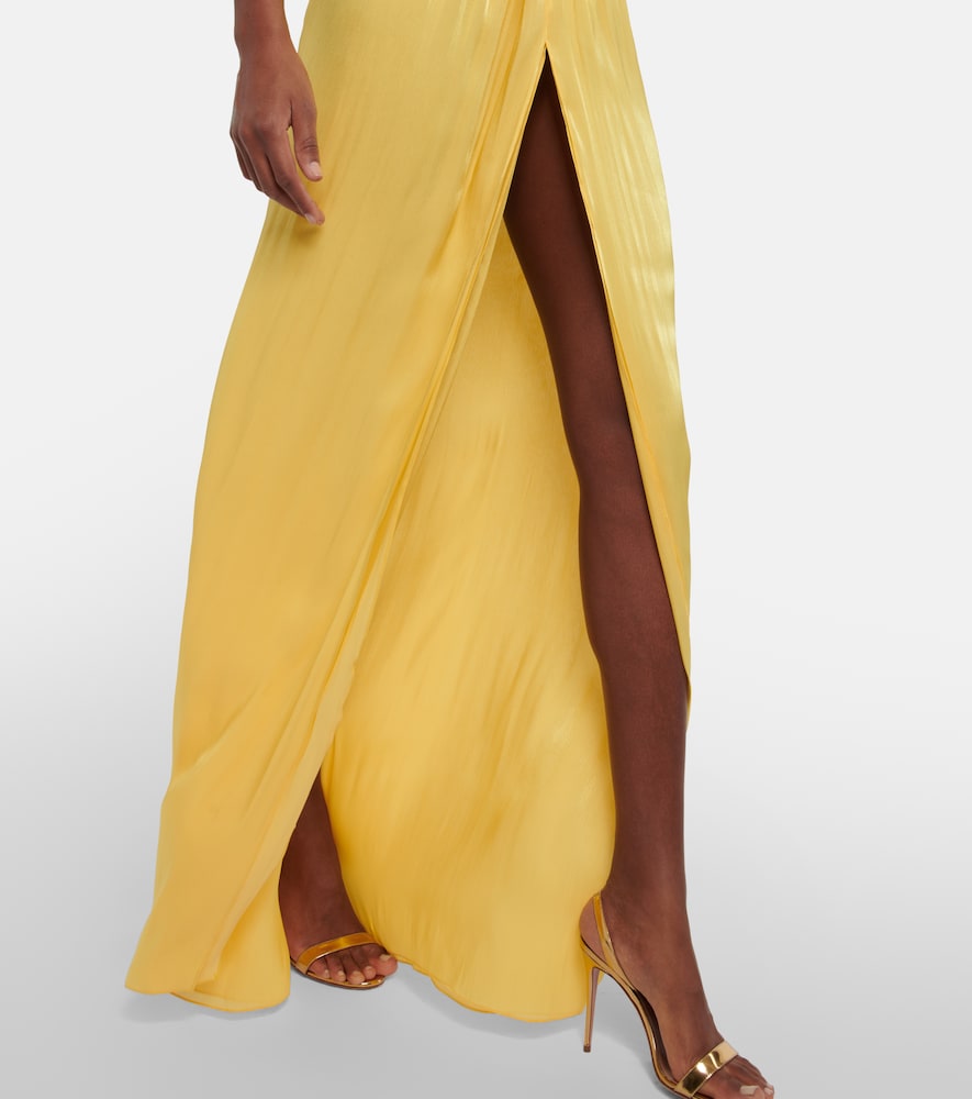 Thalia gathered off-shoulder gown