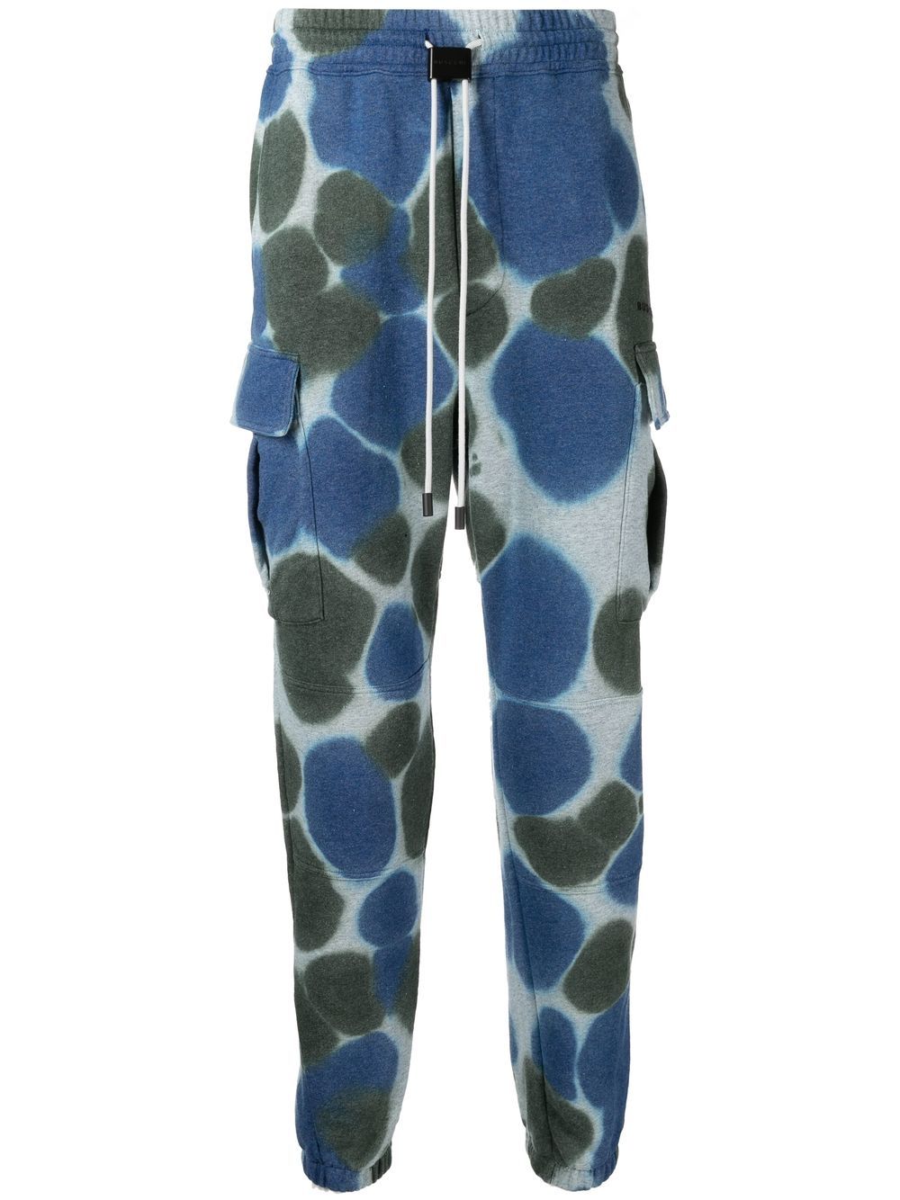 Tie-dye cotton track pants - Blue