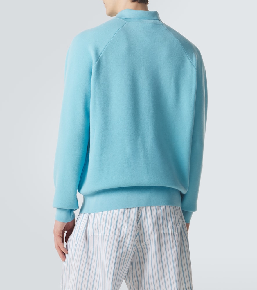 Cotton polo sweater