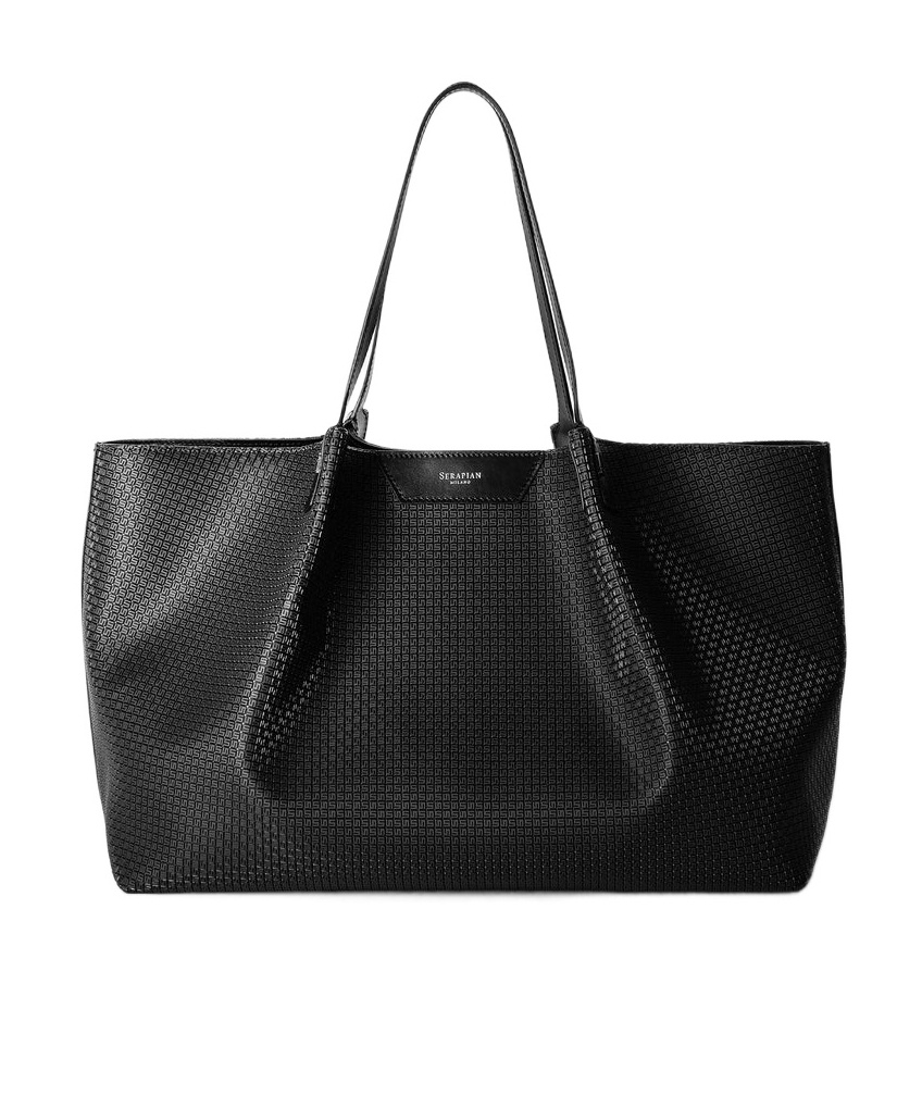 Serapian Secret Logo Printed Tote Bag