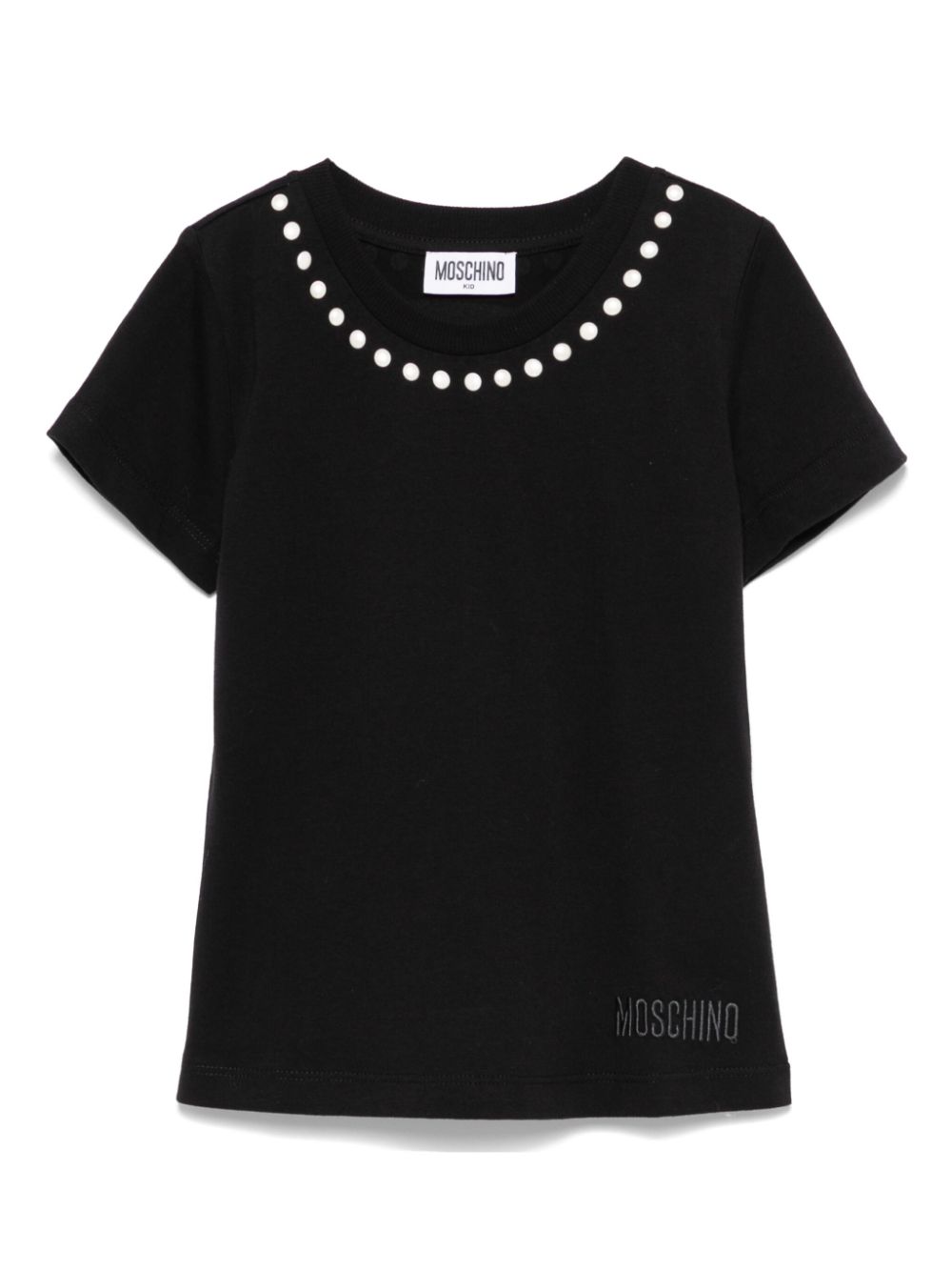 Logo-embroidered T-shirt - Black