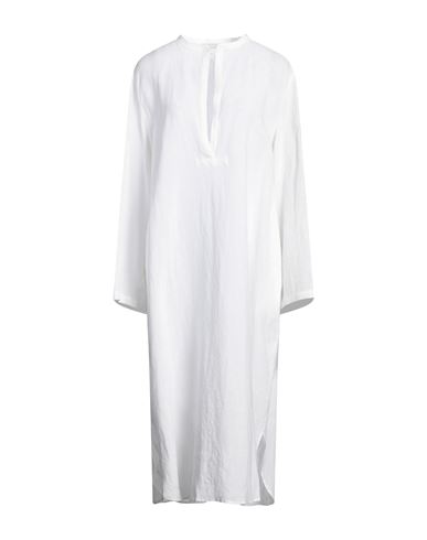 Woman Midi dress White Size 6 Linen