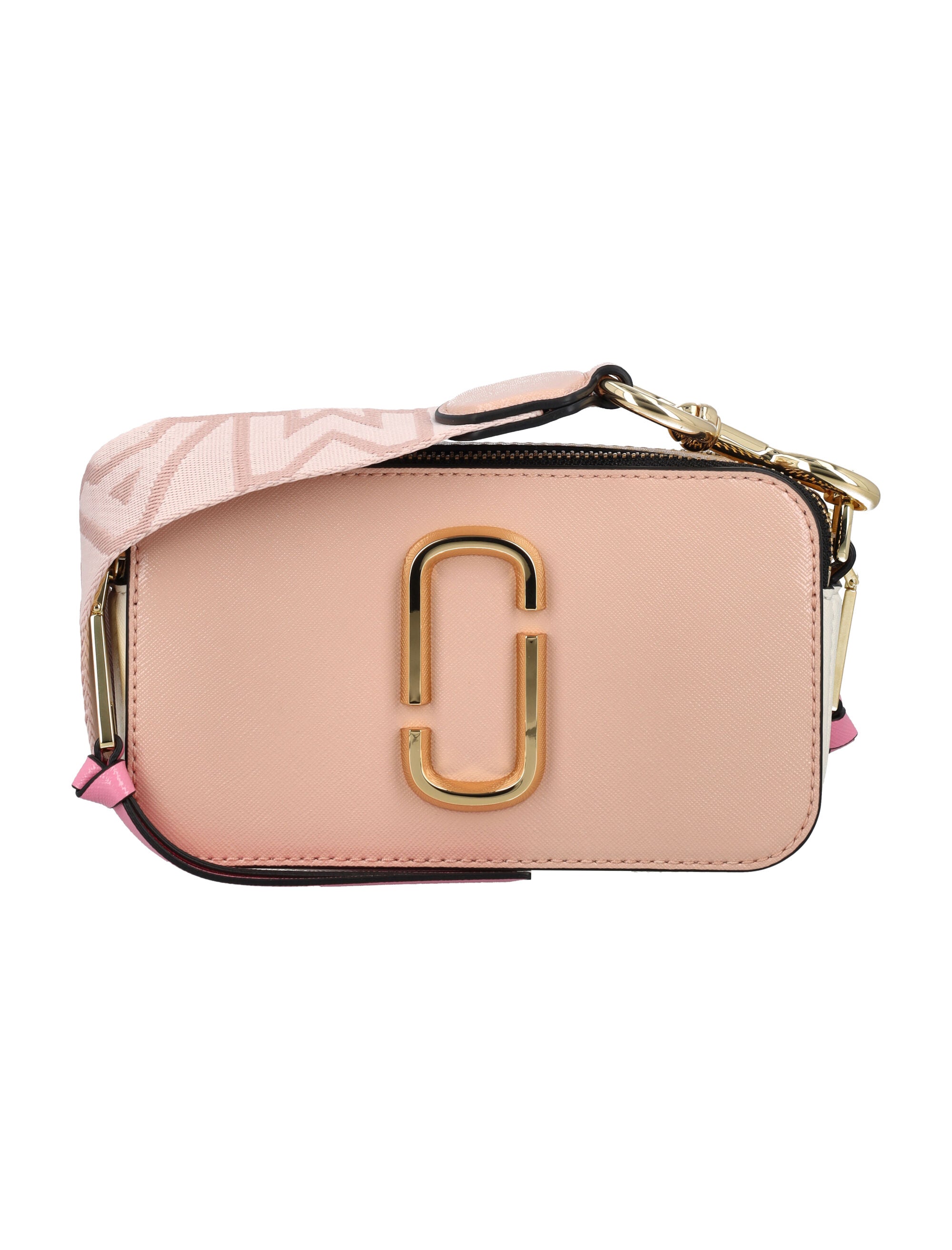Mini Structured Saffiano Leather Snapshot Handbag with Dual Zip