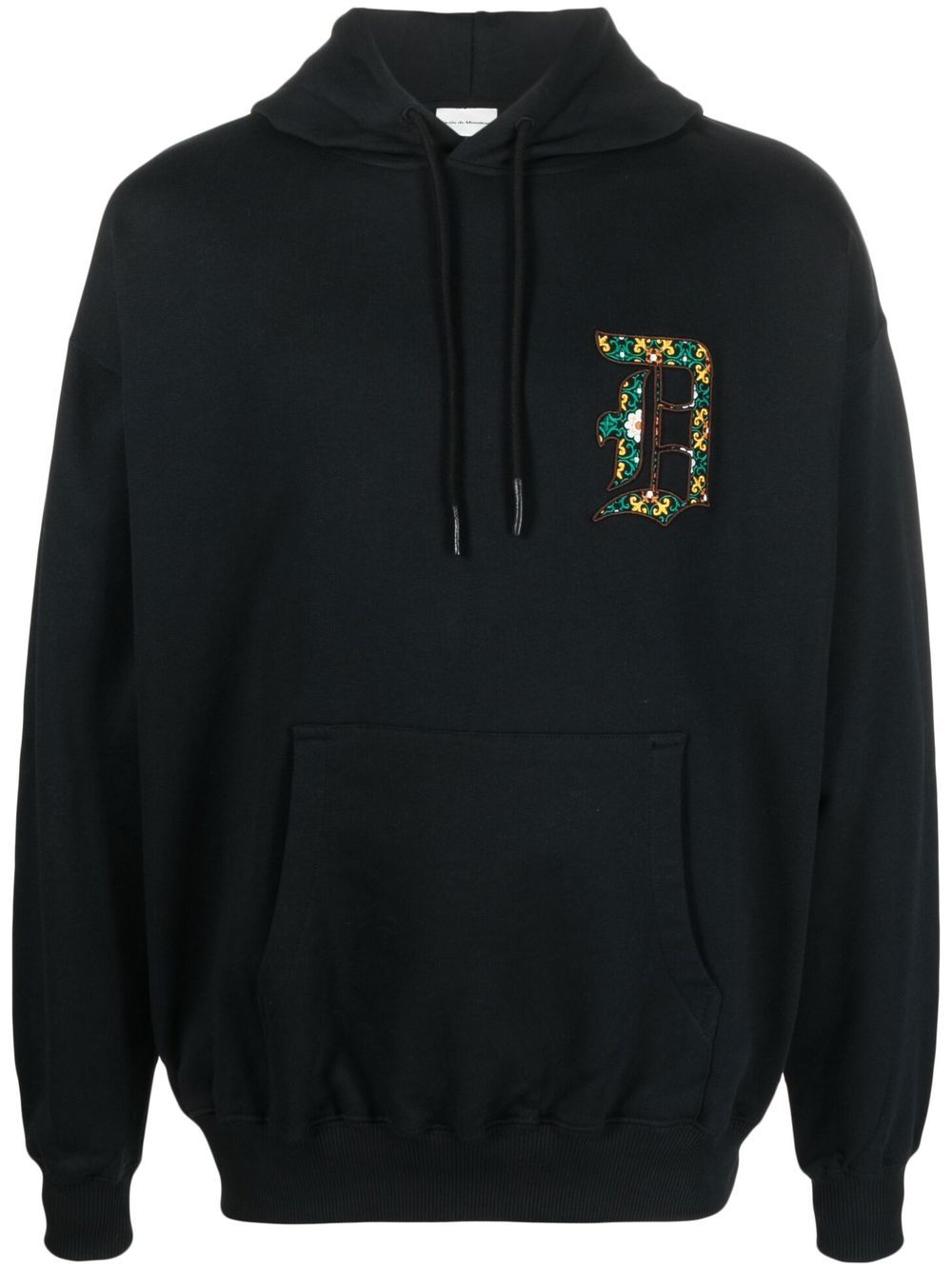 Logo patch hoodie - Black