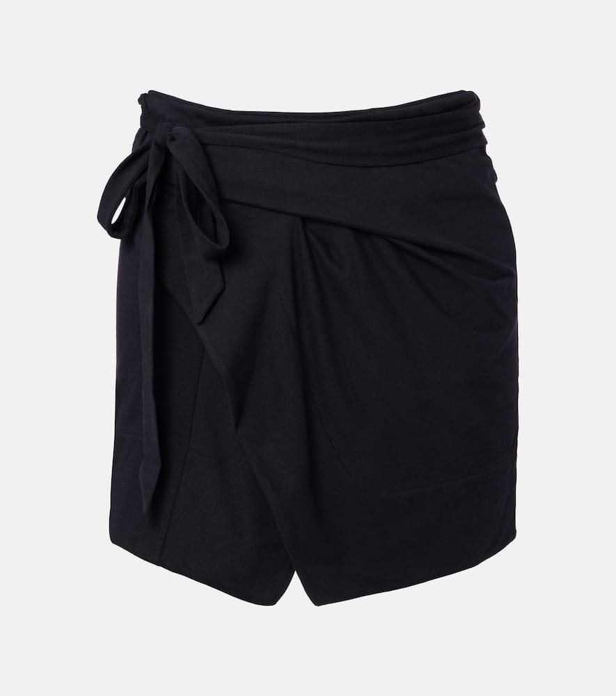 Berenice cotton jersey wrap skirt