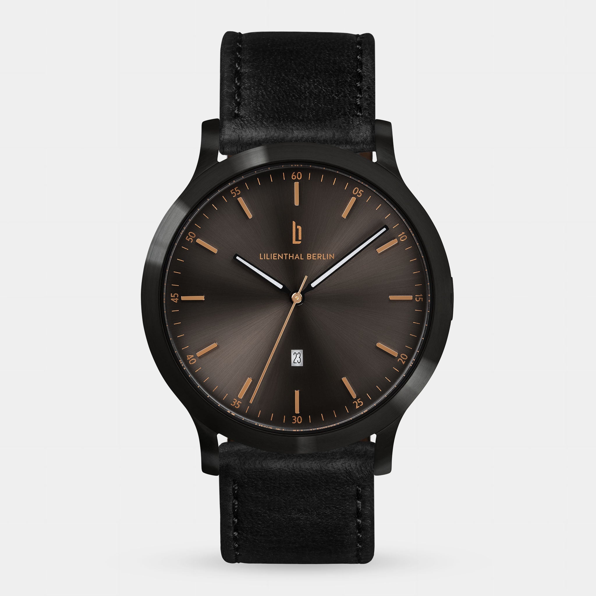Huxley Black Bronze Leather Black