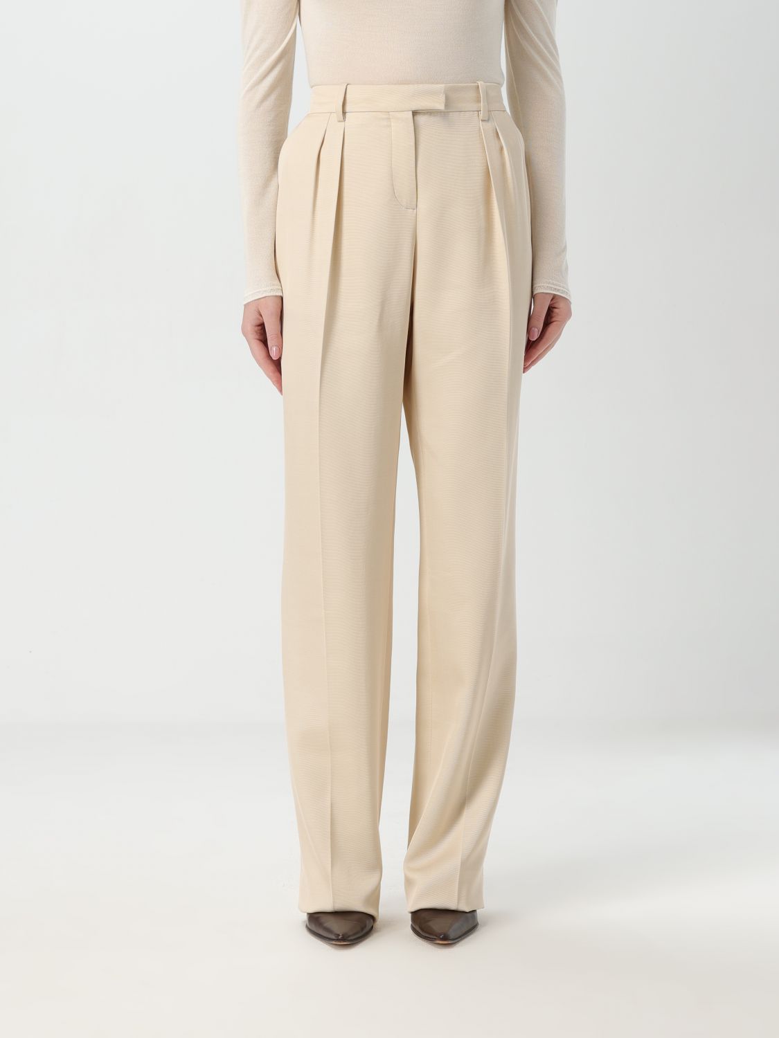 Pleated trousers - Brown