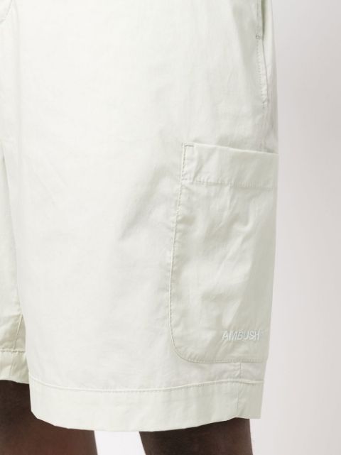 Elasticated-waist cotton bermuda shorts