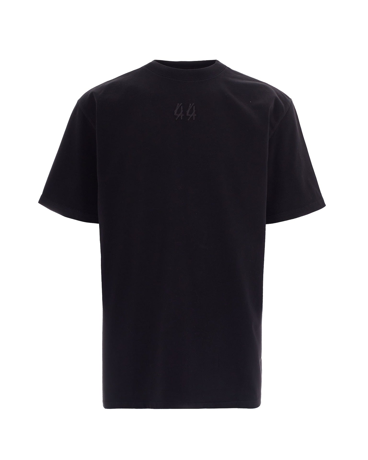 Patch-Print Cotton T-Shirt — Black
