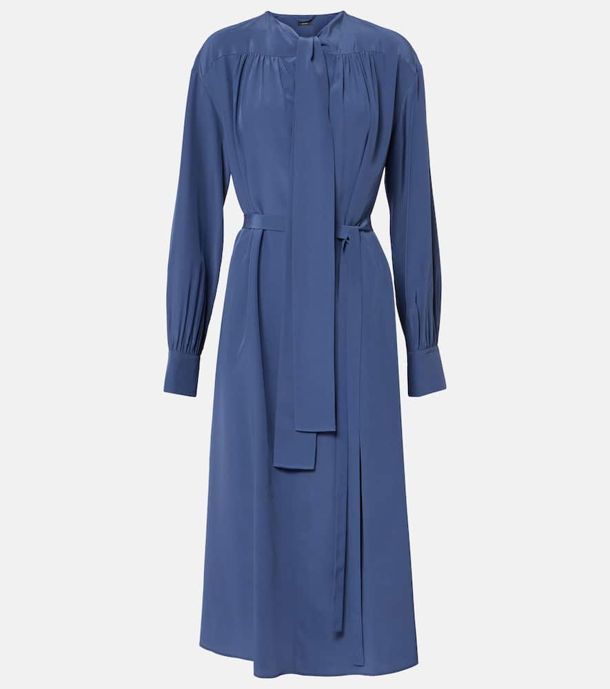 Bolero silk crêpe de chine midi dress