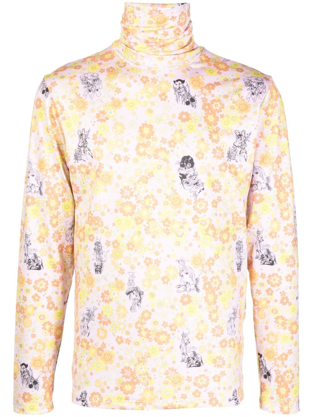 Graphic print high neck top - Multicolour