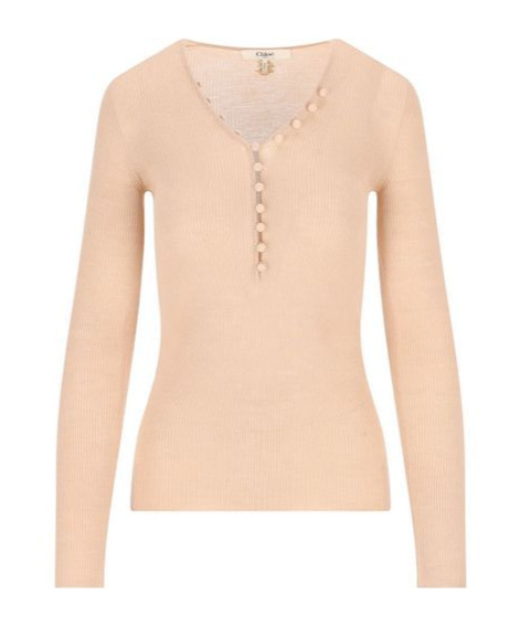 Chloé V-Neck Knitted Top