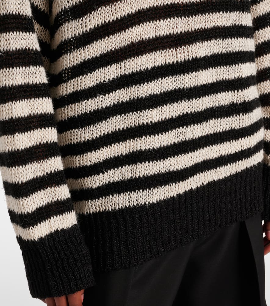 Róhe Striped linen-blend sweater